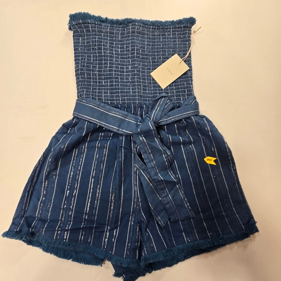 Tularosa Laylah Romper in Indigo XS - Image 2 of 4