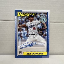 2025 Topps #90B2-BCA Ben Casparius 1990 Topps 35th Anniversary Auto (Series Two)