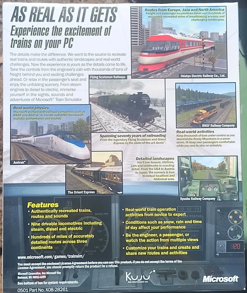 Sealed Microsoft Train Simulator 2001 Base PC Original English Edition Vintage - Image 2 of 3