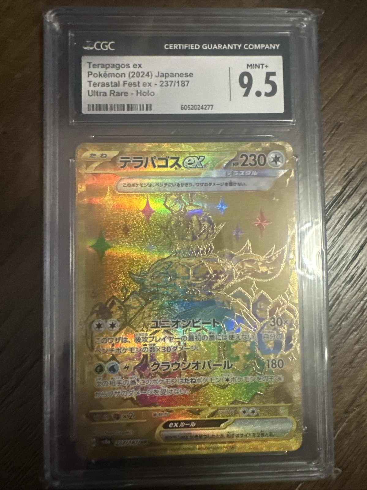 Pokemon 2024 Terastal Fest Japanese Terapagos EX #237/187 CGC 9.5
