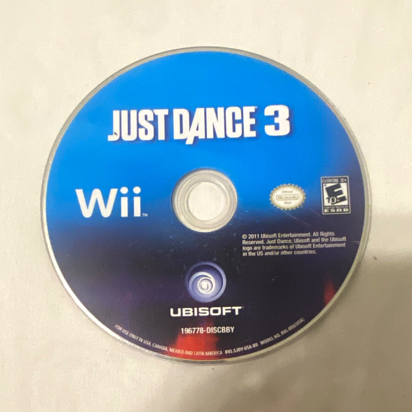 Ubisoft Just Dance 3 Nintendo Wii E10+ NTSC-U/C 2011 Just Dance Series