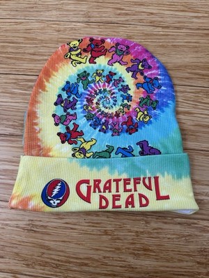 Grateful Dead Dancing Bears Tye Dye Beanie Skull Hat One Size Fits Band Merch