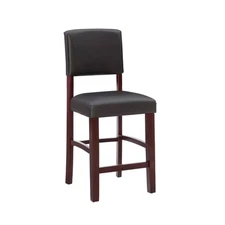 24" Monaco Counter Height Barstool Hardwood/Brown - Linon