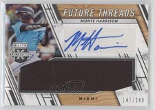 2019 Elite Extra Edition Future Threads Signatures Black Monte Harrison Auto qv3