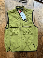 Nike Tech Woven Vest FZ0748-307 Loose Fit Repels UPV 40+ Olive Green Size Medium