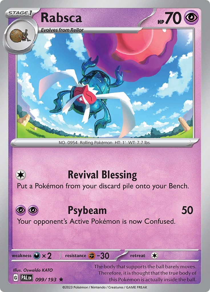 Rabsca - 099/193 PAL 099/193 Pokémon SV02: Paldea Evolved Rare Holofoil EN NM