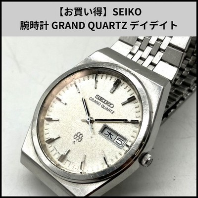 FA376  SEIKO Wristwatch GRAND QUARTZ Day Date From Japan