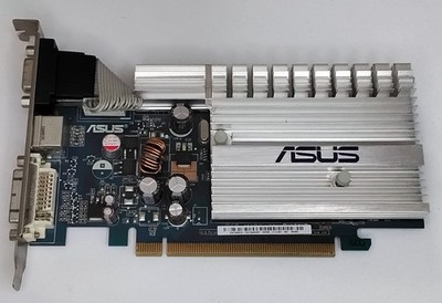 PCIe x16 Grafikkarte Asus, GeForce 7200 GS, 256 MB DDR2, DVI VGA TV, gebraucht