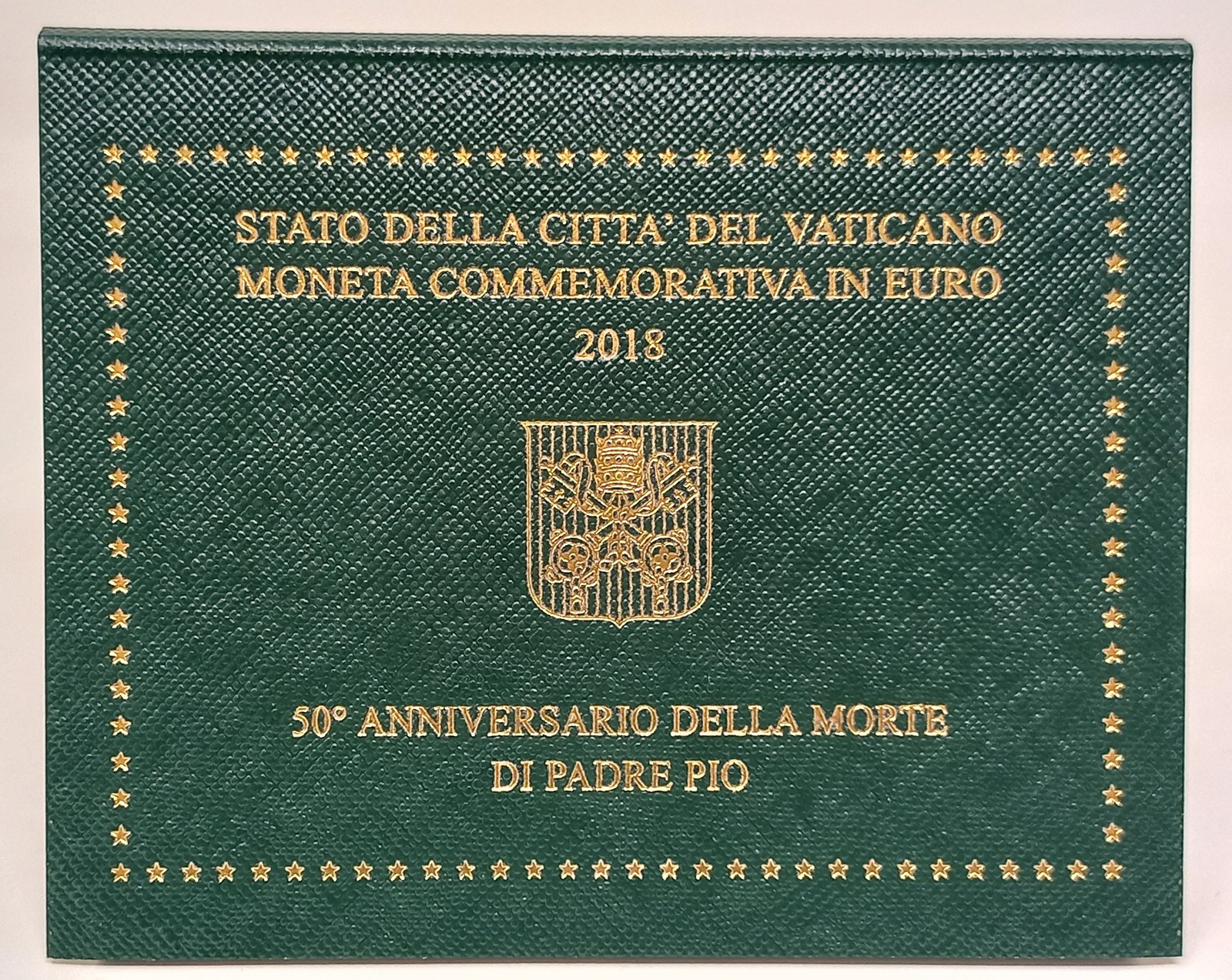 2018 VATICANO 2 Euro Commémorative 50e Anniv. Décès De Padre Pio FDC MF136704