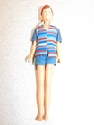Barbie:  VINTAGE Redhead STRAIGHT LEG RICKY Doll w/Pink Skin Tone No Box!