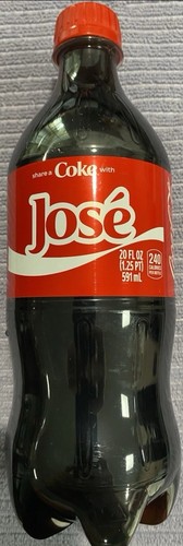 Share A Coke Jose’ 2025 Personalized Name Gift Coca Cola Bottle 20oz rare!