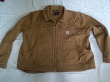 CARHARTT JACKET 105748-M RUGGED FLEX Duck Relaxed Fit BERWICK Brown Jacket 2XL