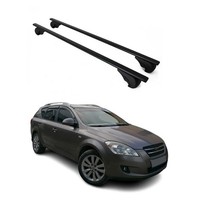 DachträGer GrundträGer FüR Kia Ceed 2007-2012 75Kg Stahl Schwarz 2 Tlg