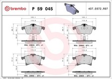 Bremsbelagsatz Vorne Teves-System für Opel Astra G F70 Cabrio T98 ab 01->