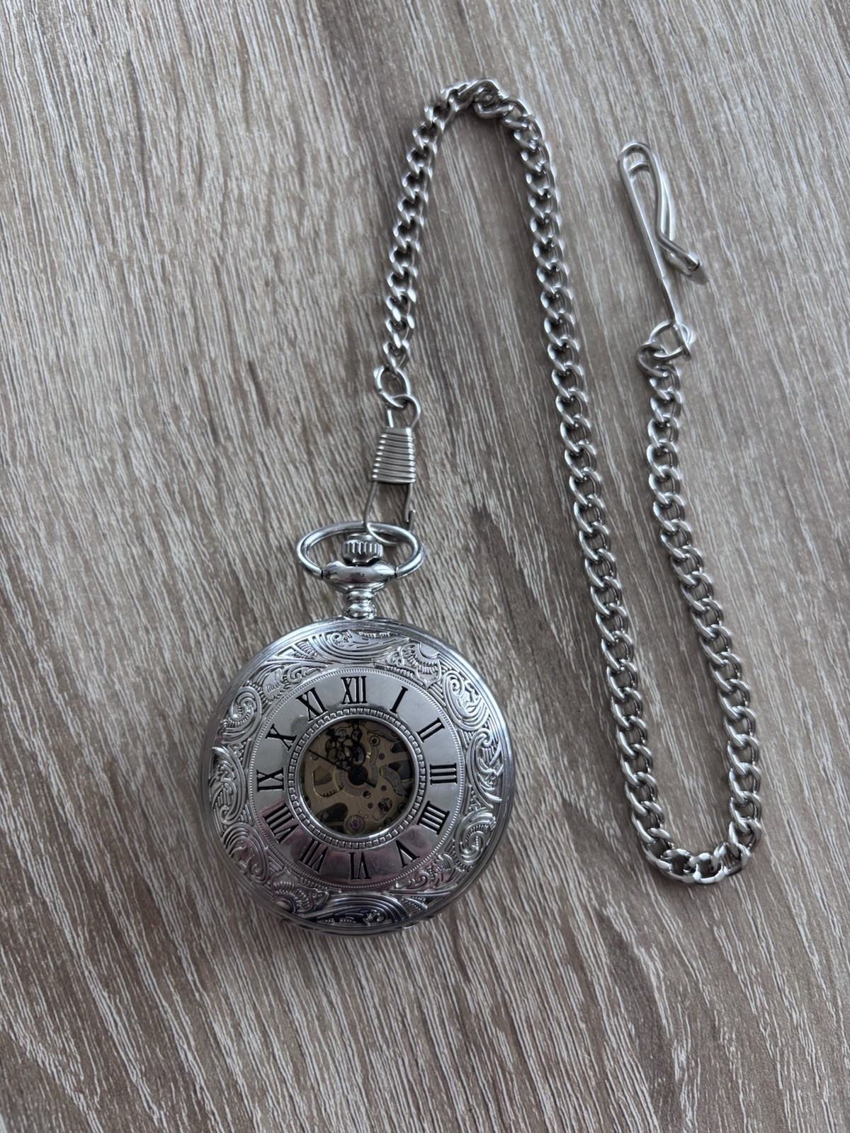 Montre gousset vintage avec chaîne pour costume de mariage et soirées rétro