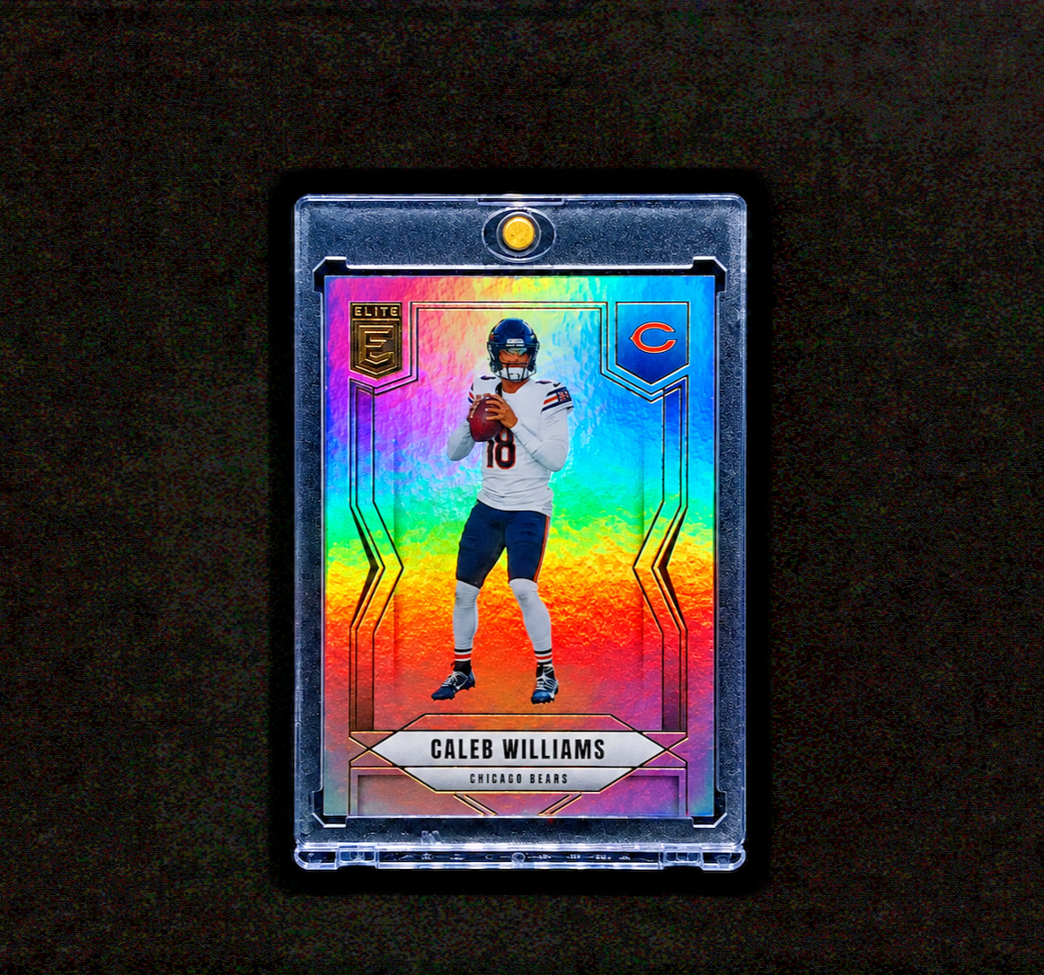 CALEB WILLIAMS RAINBOW FOIL REFRACTOR INVESTMENT CARD 2025 ELITE PANINI - BEARS