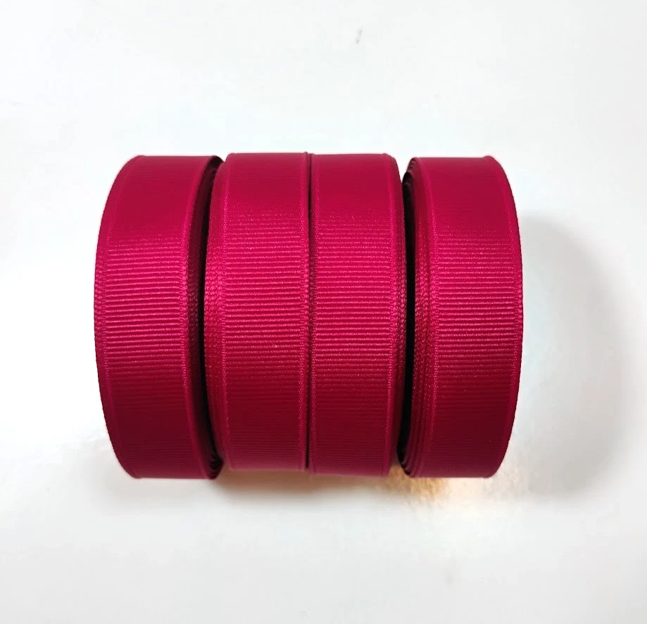 Cinta de grosgrain rosa Schiff Azalea 5/8 pulgadas de ancho x 40 yardas poliéster Foto 3 de 3