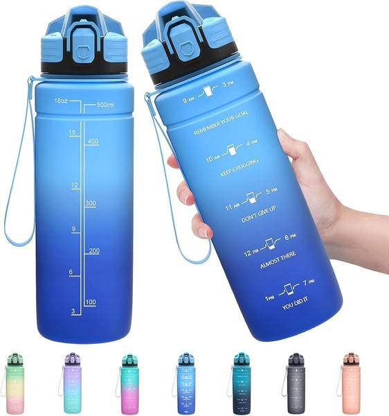 Trinkflasche Auslaufsicher Bpa-Frei Tritan 500Ml-1L Sport Fahrrad Schule Kinder-image