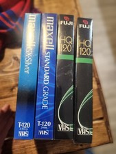 Lot 4 Fuji VHS High Quality HQ 120 Maxwell Blank Video Cassette Tapes SEALED