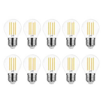 Modee E27 LED Filamentlampe P45 4W 470lm 2700K Warmweiß 10 Stück