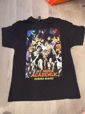 My Hero Academia Heroes Rising T-Shirt Black Large Graphic Tee Anime