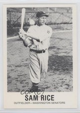 1977-84 TCMA Renata Galasso Series 3 Sam Rice #108 HOF te2