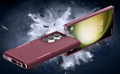 Samsung Galaxy S23 Ultra 2-Layer Protective Case(Plum)Lightweight Shockproof NEW