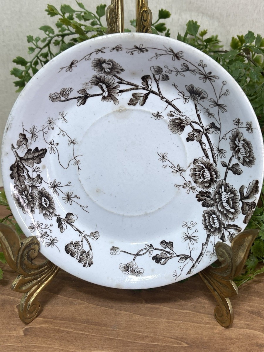 Antique W.H Grindley & Tunstall Spring Saucer Plate Brown