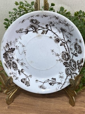 Antique W.H Grindley & Tunstall Spring Saucer Plate Brown