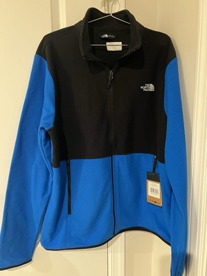 North Face Men's Glacier Full Zip Fleece Jacket Recycled Large Hero blue NWT