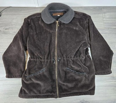 Dakini Coat Ladies Medium M Brown Fuzzy Polartec Jacket Zippered