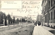 Ak Rudolstadt in Thüringen, Schwarzburger Straße - 11019739