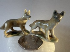 Two Wade Whimsie Alsation Dog Figurine Vintage Porcelain Collectable