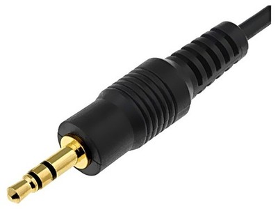 JACK3.5-SP cable gold plated jack 3.5mm 3pin male, cable 0.8m black 4CARMEDIA