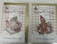 2 Brooke's Books Teatime with Mrs. Clause Ornament Cross Stitch-Chart Only- 2003