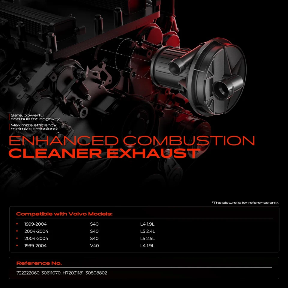 Secondary Air Injection Pump for Volvo S40 1999-2004 V40 1999 2000-2004 L4 1.9L - Image 2 of 4