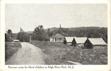 Vintage 1920s Summer Camp for Blind Children High Point Park NJ Postcard