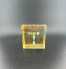 VTG Murano Verto Artistico Venezia Millefiore Letter "T" Gold Leaf Paperweight
