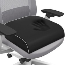 SweetSlubr Seat Cushion for Tailbone Pain Relief, Office Chair Large, Black