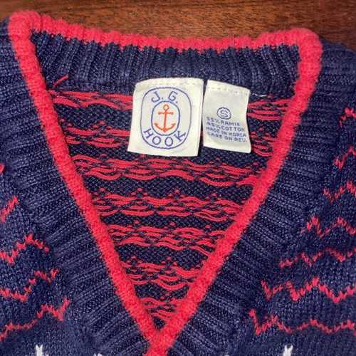 Vintage J.G. Hook Nautical Cardigan Sweater Children’s Size Small Size 4-6ish - Picture 2 of 7