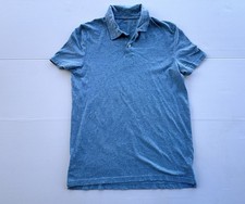 Old Navy Men  s Heather Blue Polo Shirt Size S  Short Sleeve Casual Collared Top