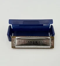 HOHNER Blues Harp 532/20 MS Key of A Harmonica M533106 Germany with Case
