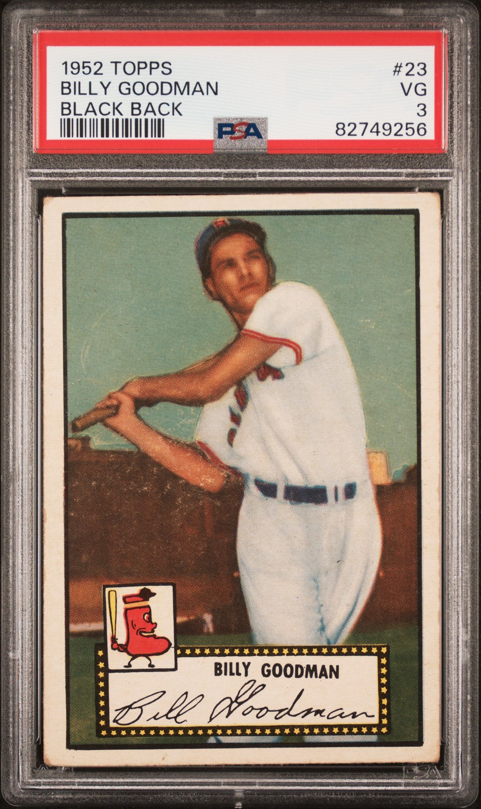 1952 TOPPS BLACK BACK #23 BILLY GOODMAN PSA 3