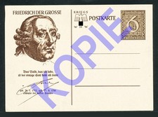 Historische Postkarte aus Sammlungsauflösung Friedrich der Große
