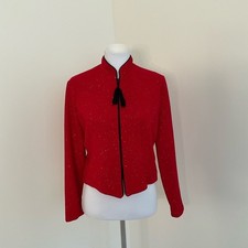 Jessica Howard Red Textured Jacket