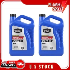 2 Pack Super Tech High Mileage Full Synthetic SAE 5W-20 Motor Oil, 5 Quarts
