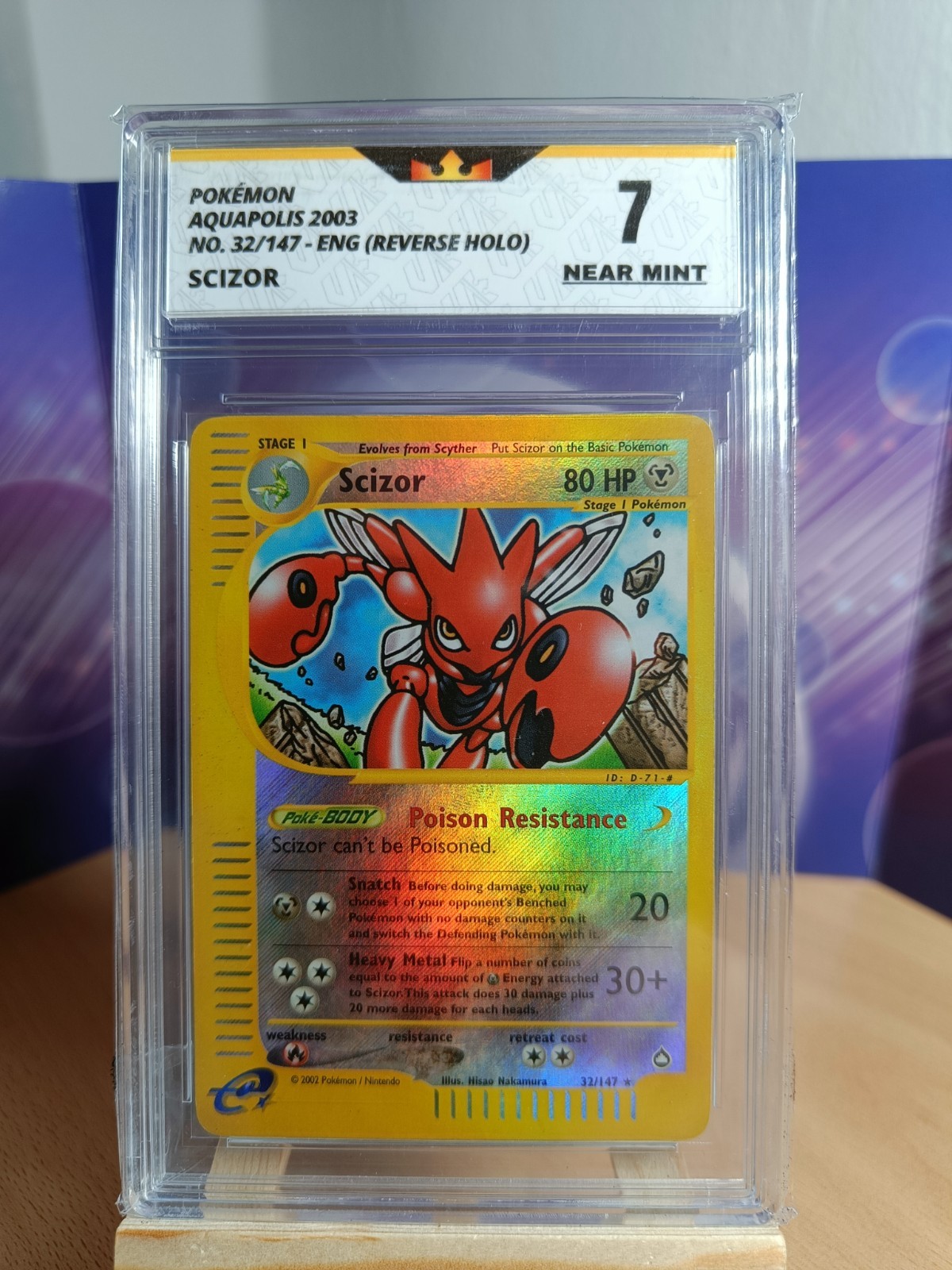 Pokemon Karte - Scizor Reverse Holo - Near Mint 7 - Aquapolis 32/147 Englisch