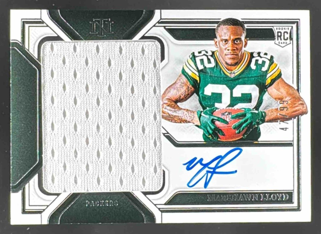 2024 National Treasures MarShawn Lloyd Rookie Material Signatures RPS /99 Auto