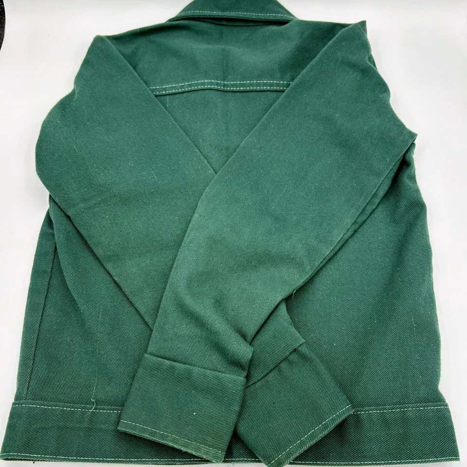 Chaqueta Billy the Kid Verde a Presión Camisa Abotonada Talla 12 Camisa Años 50/60 Lona Foto 2 de 4