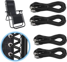 Universal Replacement Cord for Zero Gravity Chair, 4 Pack Elastic Cords Repai...